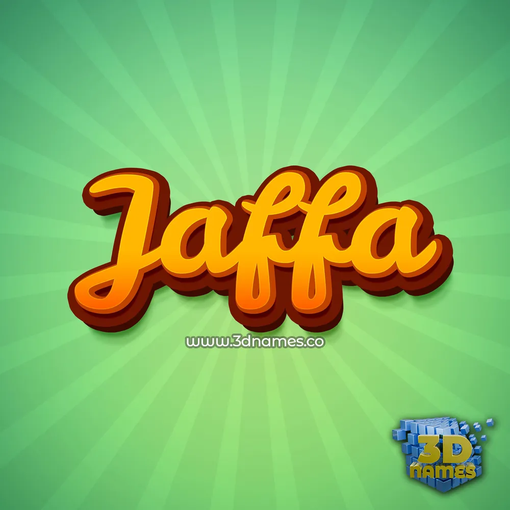 jaffa in Green Rays style - 3D name wallpaper