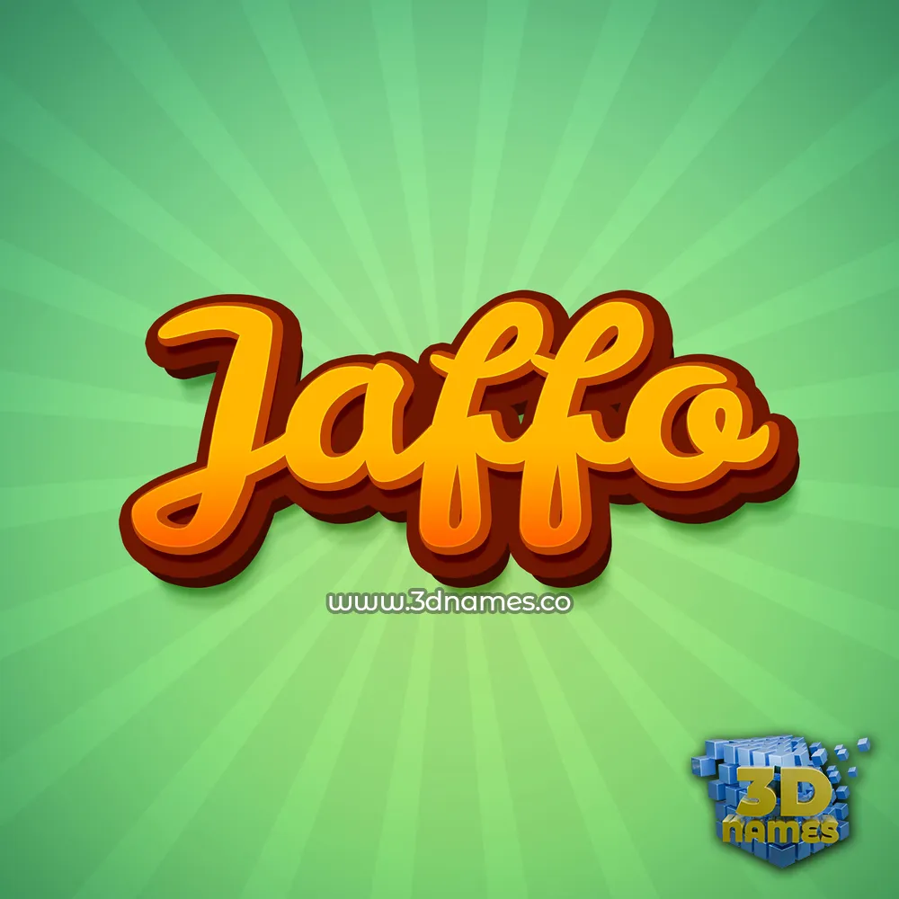 jaffo in Green Rays style - 3D name wallpaper