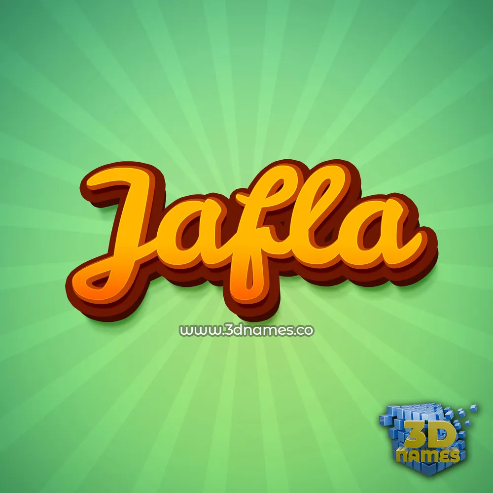 jafla in Green Rays style - 3D name wallpaper