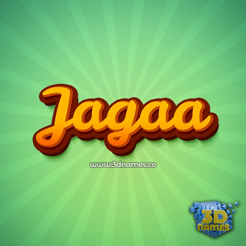 jagaa in Green Rays style - 3D name wallpaper