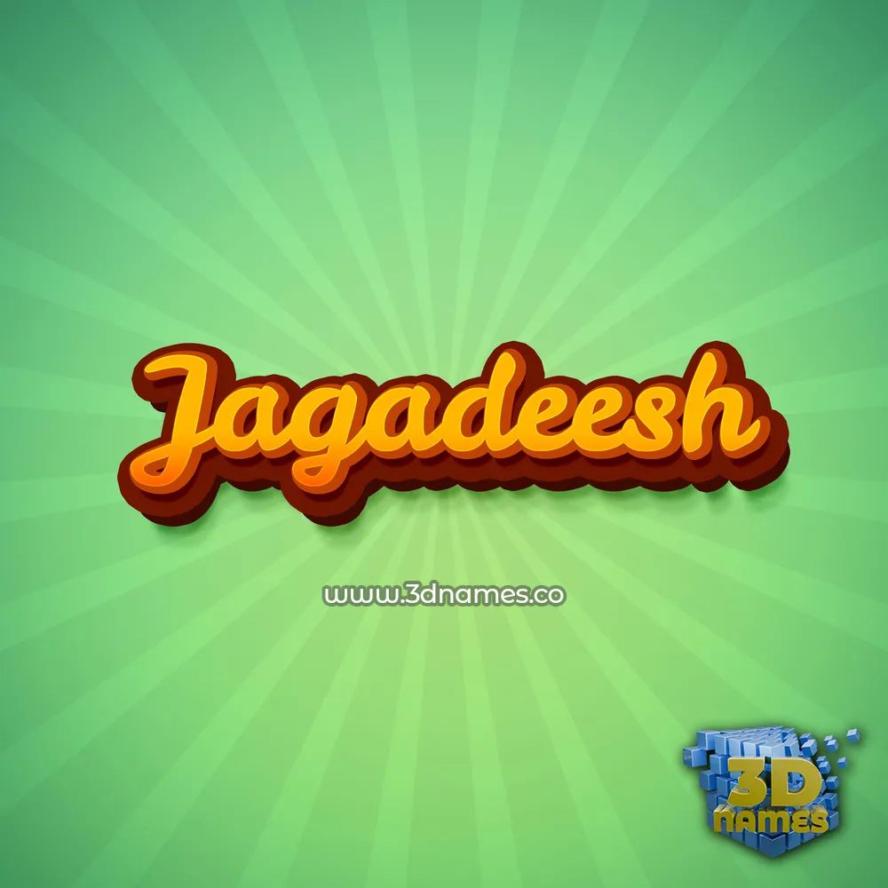 jagadeesh in Green Rays style - 3D name wallpaper