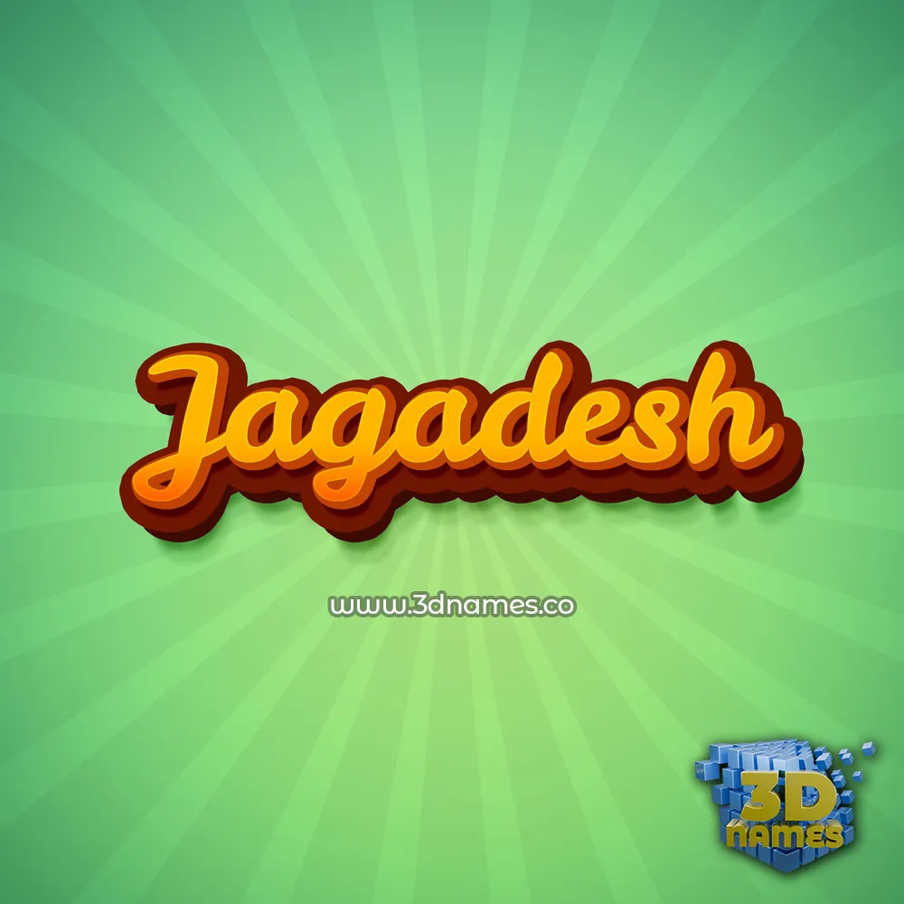 jagadesh in Green Rays style - 3D name wallpaper