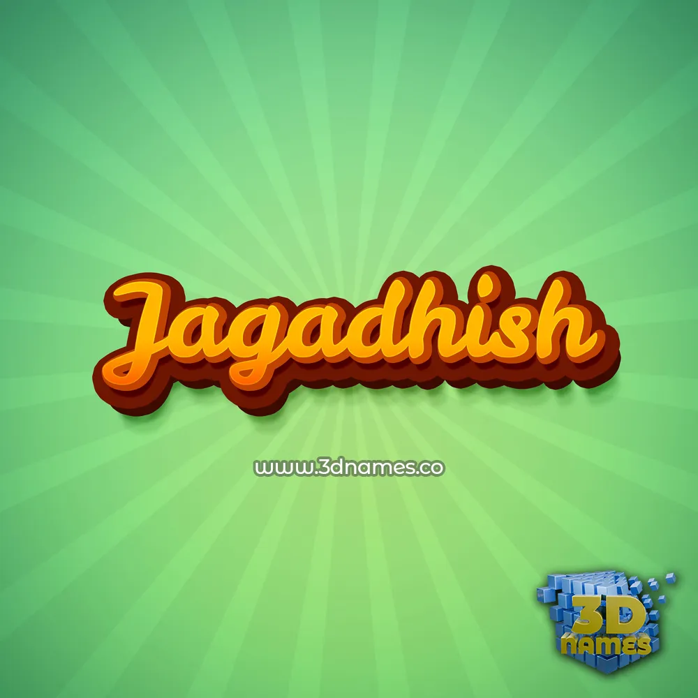 jagadhish in Green Rays style - 3D name wallpaper