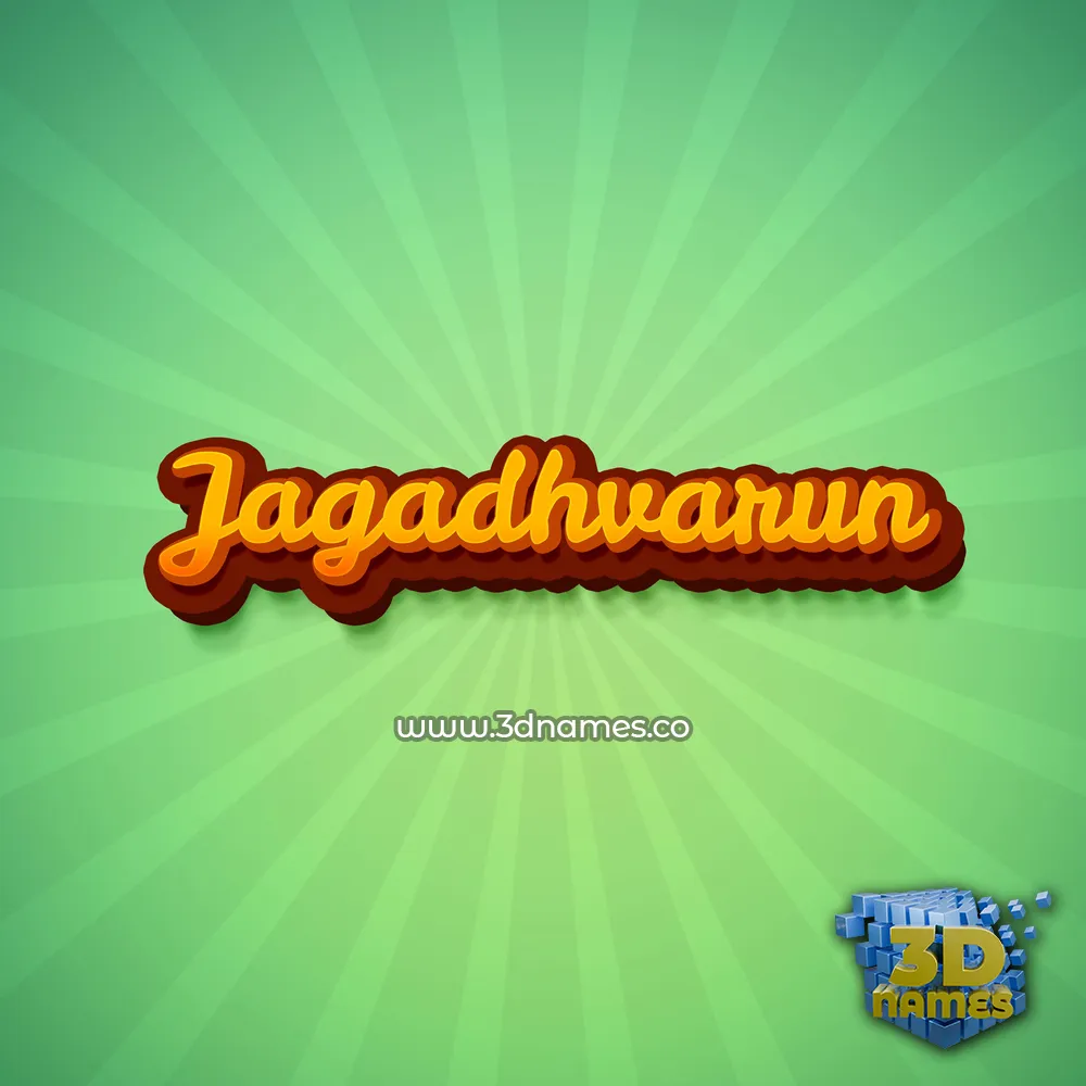 jagadhvarun in Green Rays style - 3D name wallpaper