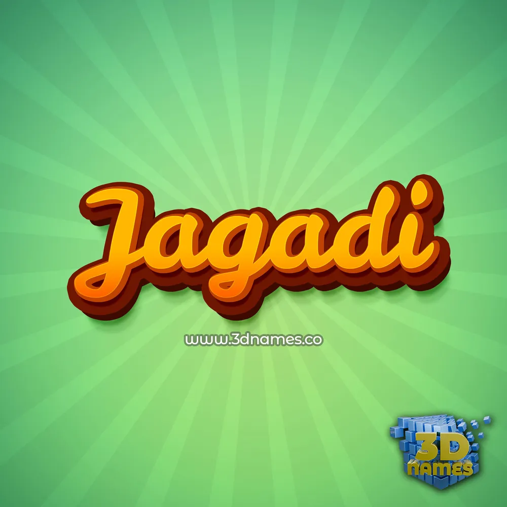 jagadi in Green Rays style - 3D name wallpaper