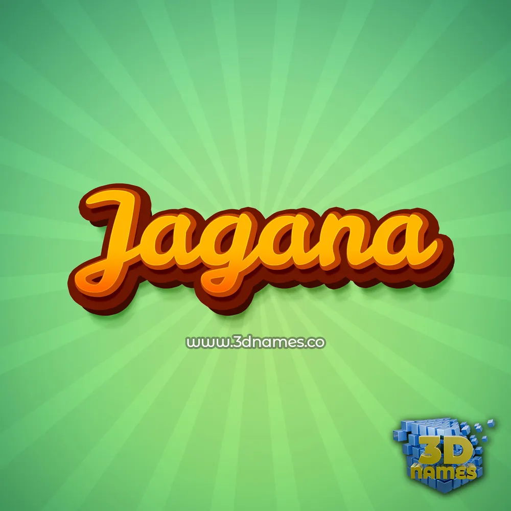 jagana in Green Rays style - 3D name wallpaper