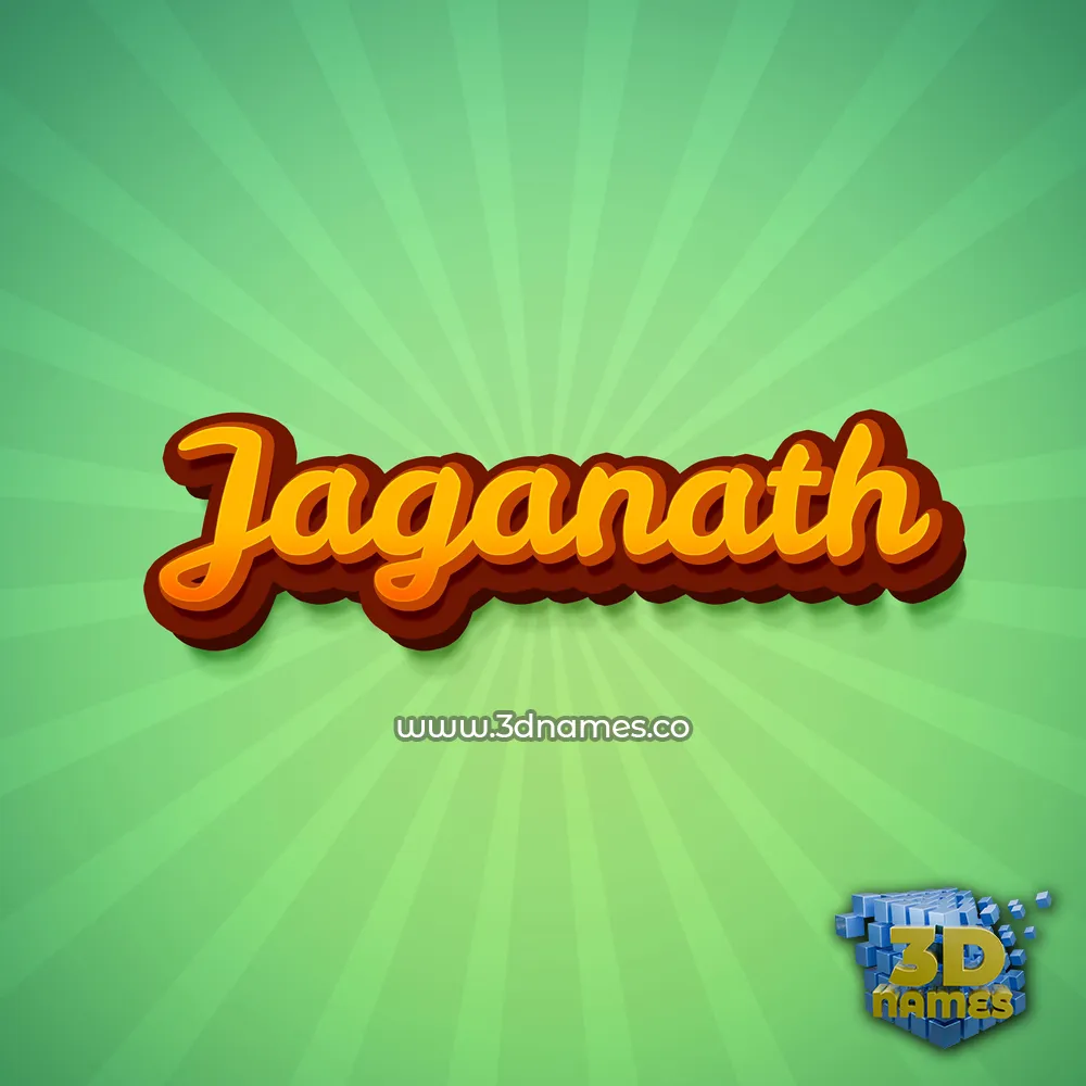 jaganath in Green Rays style - 3D name wallpaper