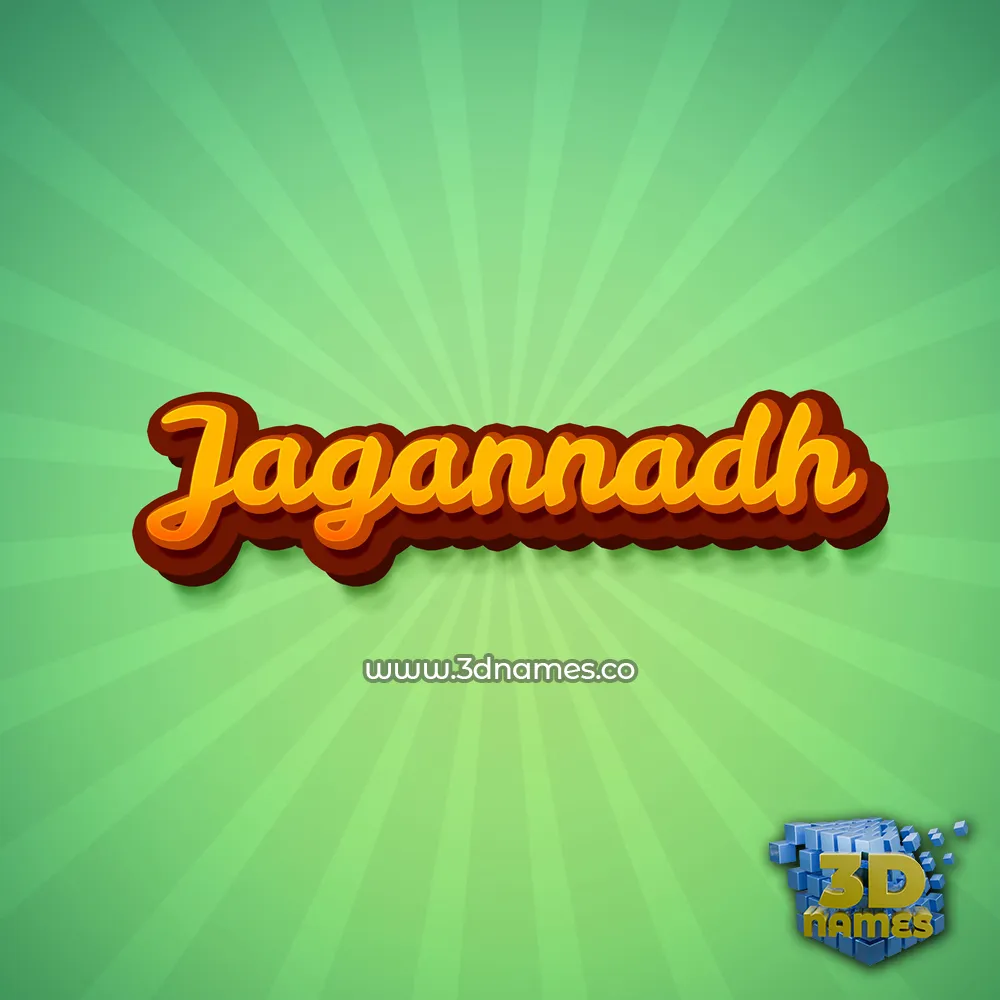 jagannadh in Green Rays style - 3D name wallpaper