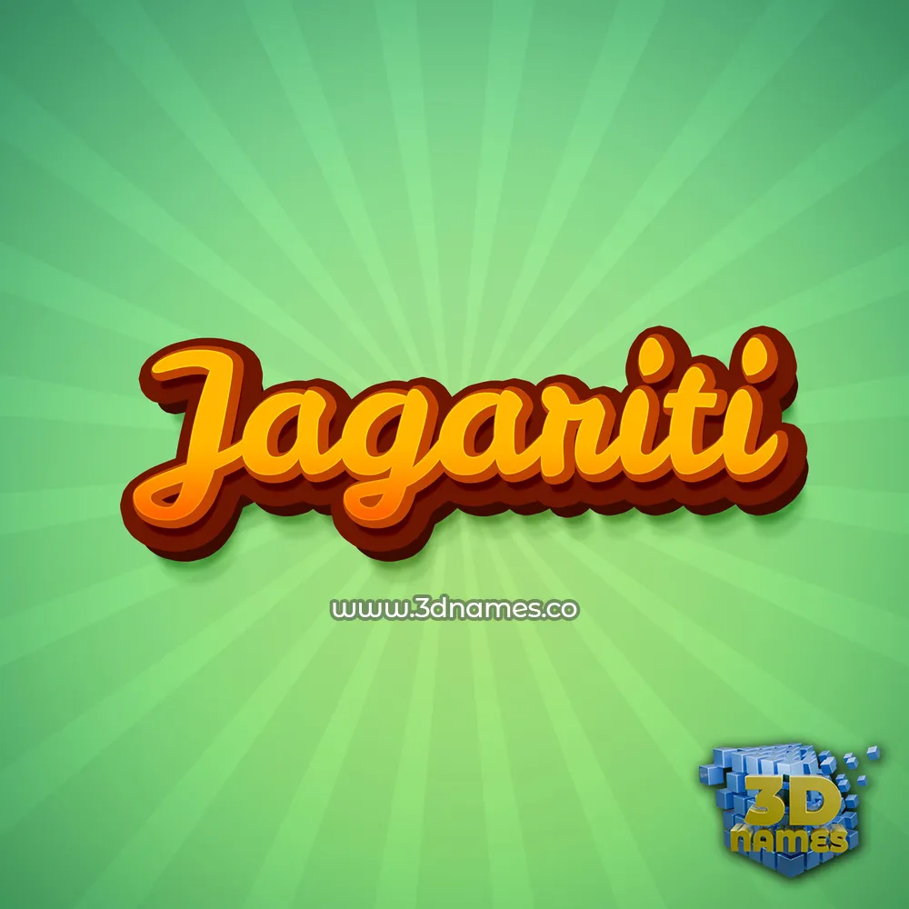 jagariti in Green Rays style - 3D name wallpaper