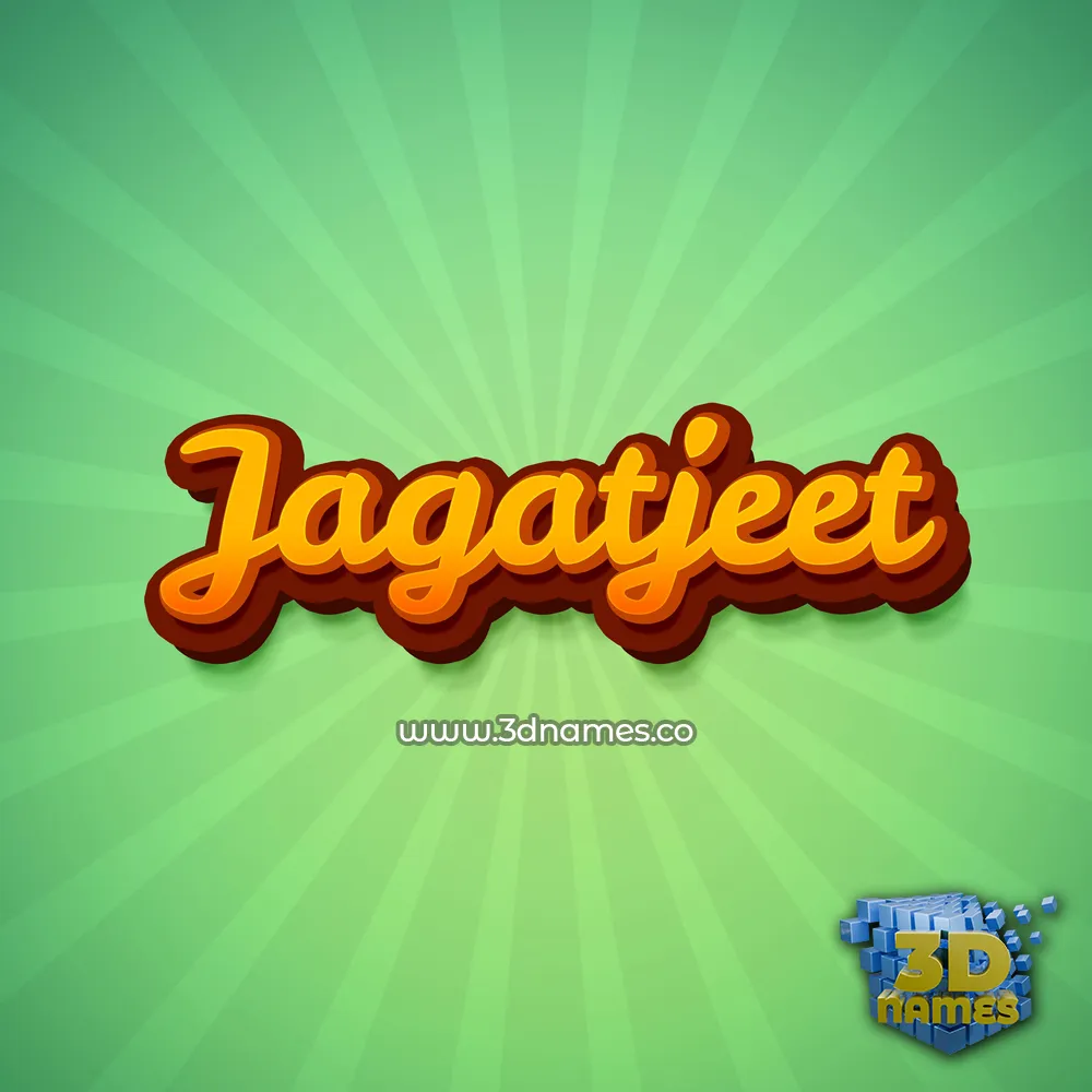 jagatjeet in Green Rays style - 3D name wallpaper