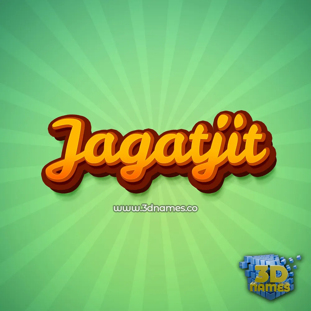 jagatjit in Green Rays style - 3D name wallpaper