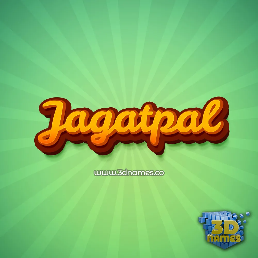 jagatpal in Green Rays style - 3D name wallpaper