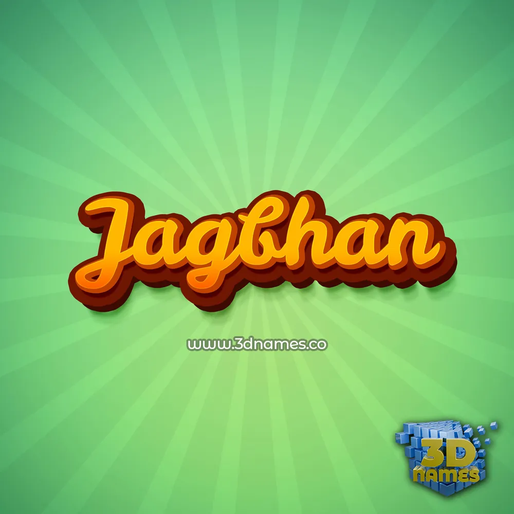 jagbhan in Green Rays style - 3D name wallpaper