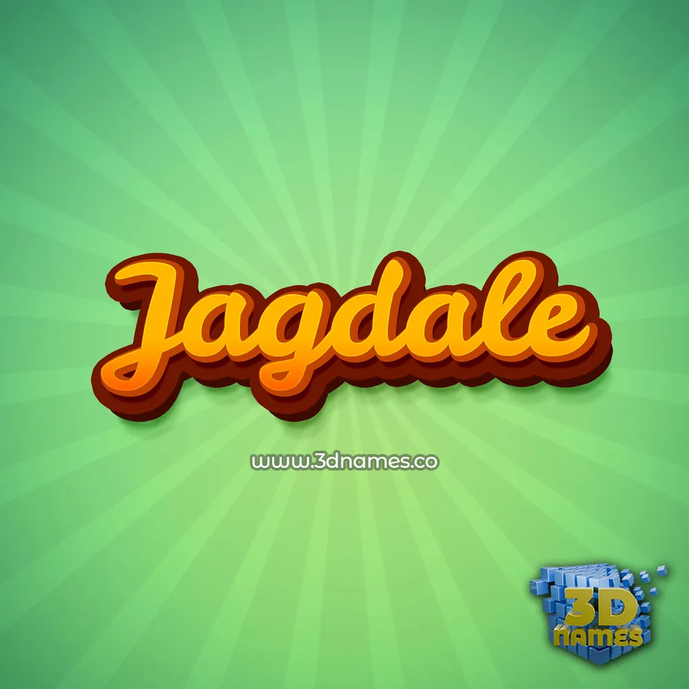 jagdale in Green Rays style - 3D name wallpaper