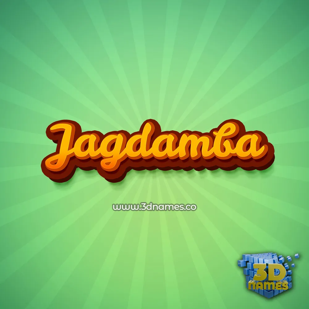 jagdamba in Green Rays style - 3D name wallpaper