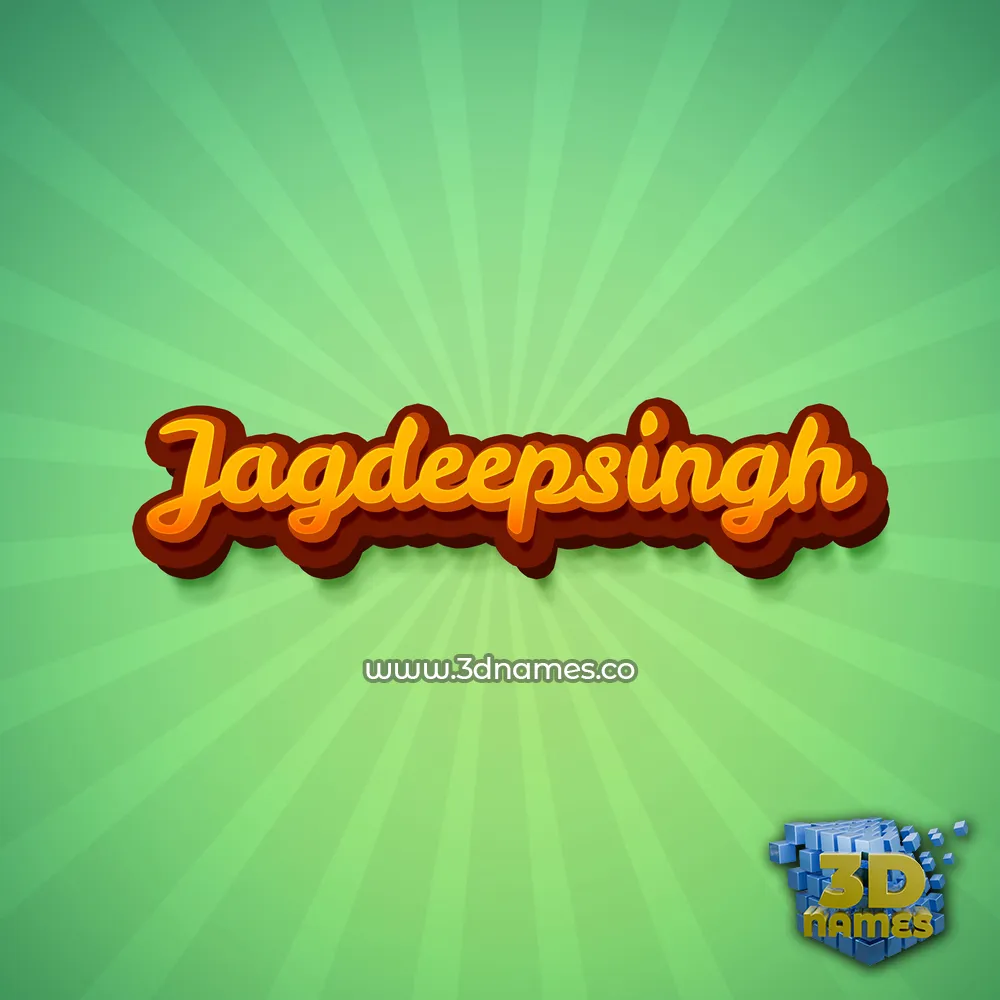 jagdeepsingh in Green Rays style - 3D name wallpaper