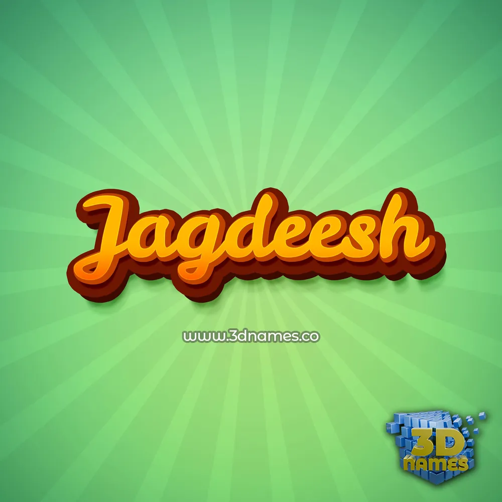 jagdeesh in Green Rays style - 3D name wallpaper