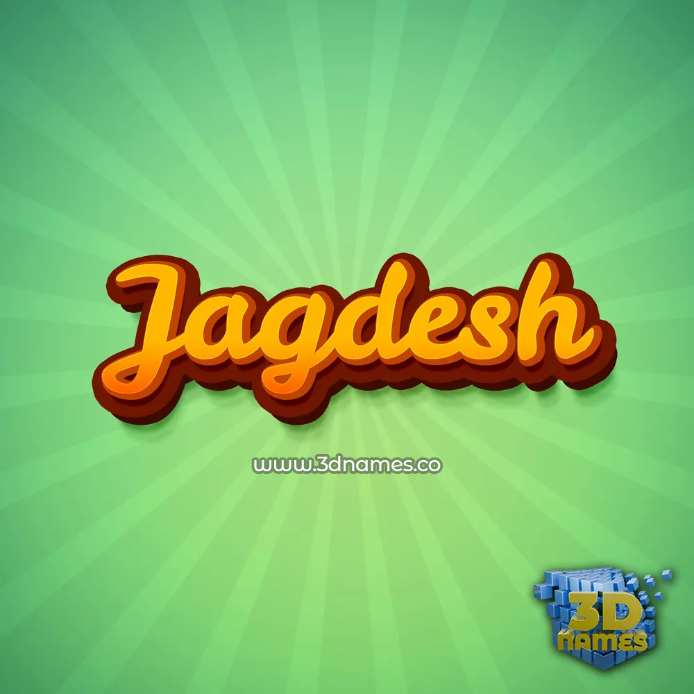 jagdesh in Green Rays style - 3D name wallpaper