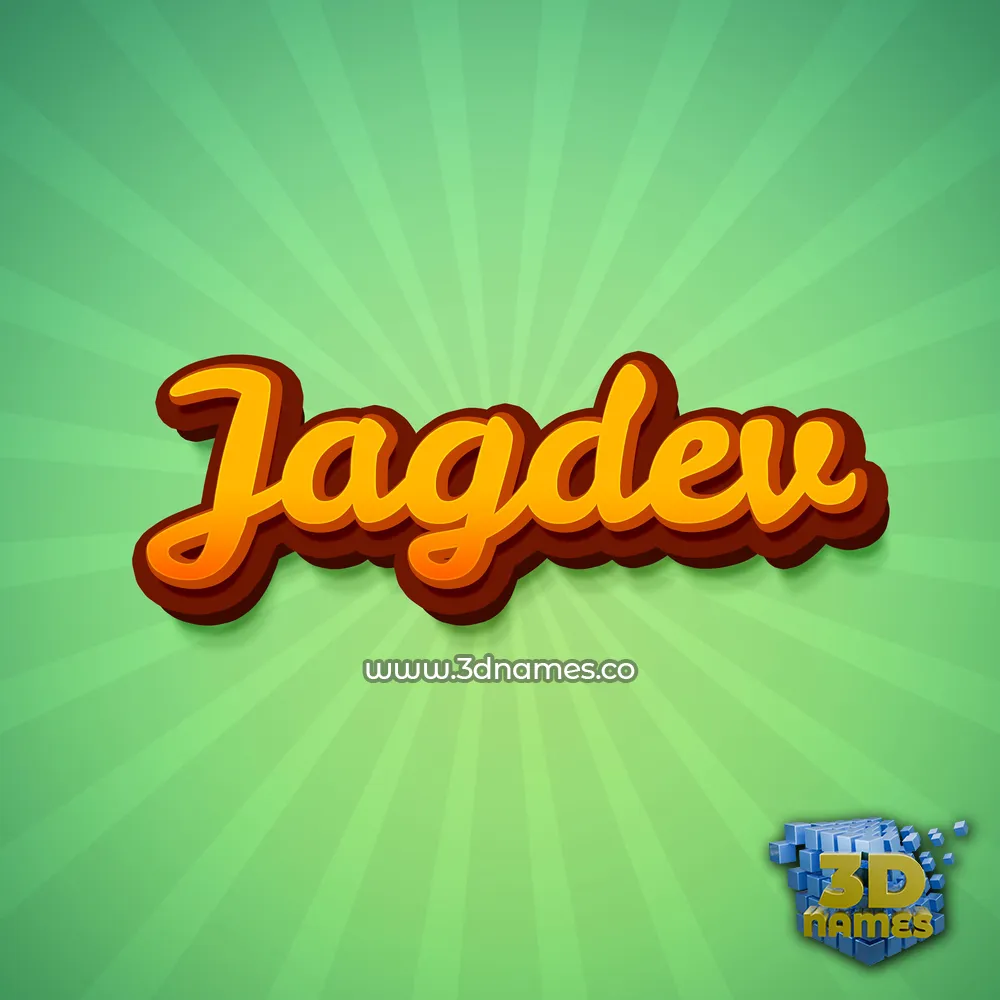 jagdev in Green Rays style - 3D name wallpaper