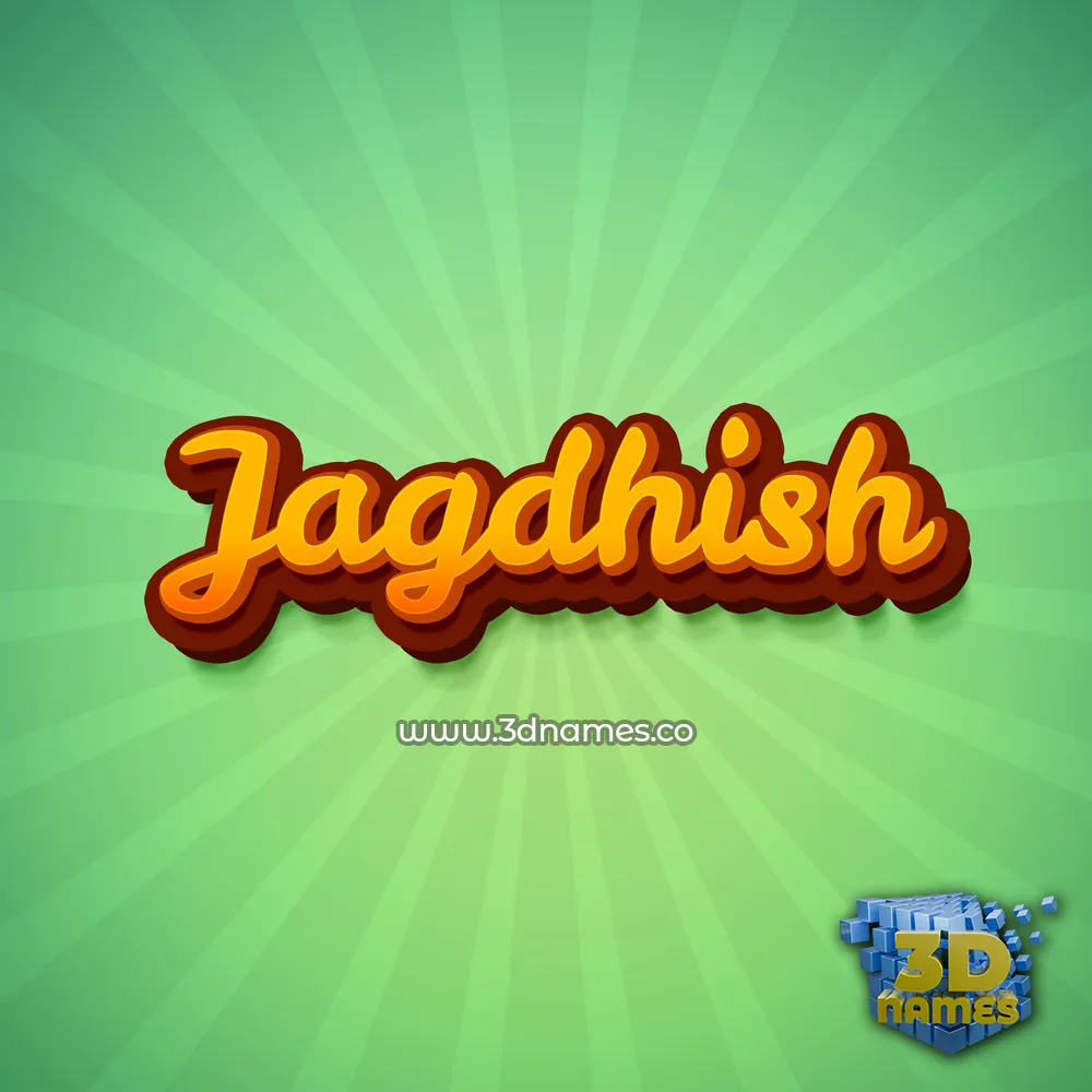 jagdhish in Green Rays style - 3D name wallpaper