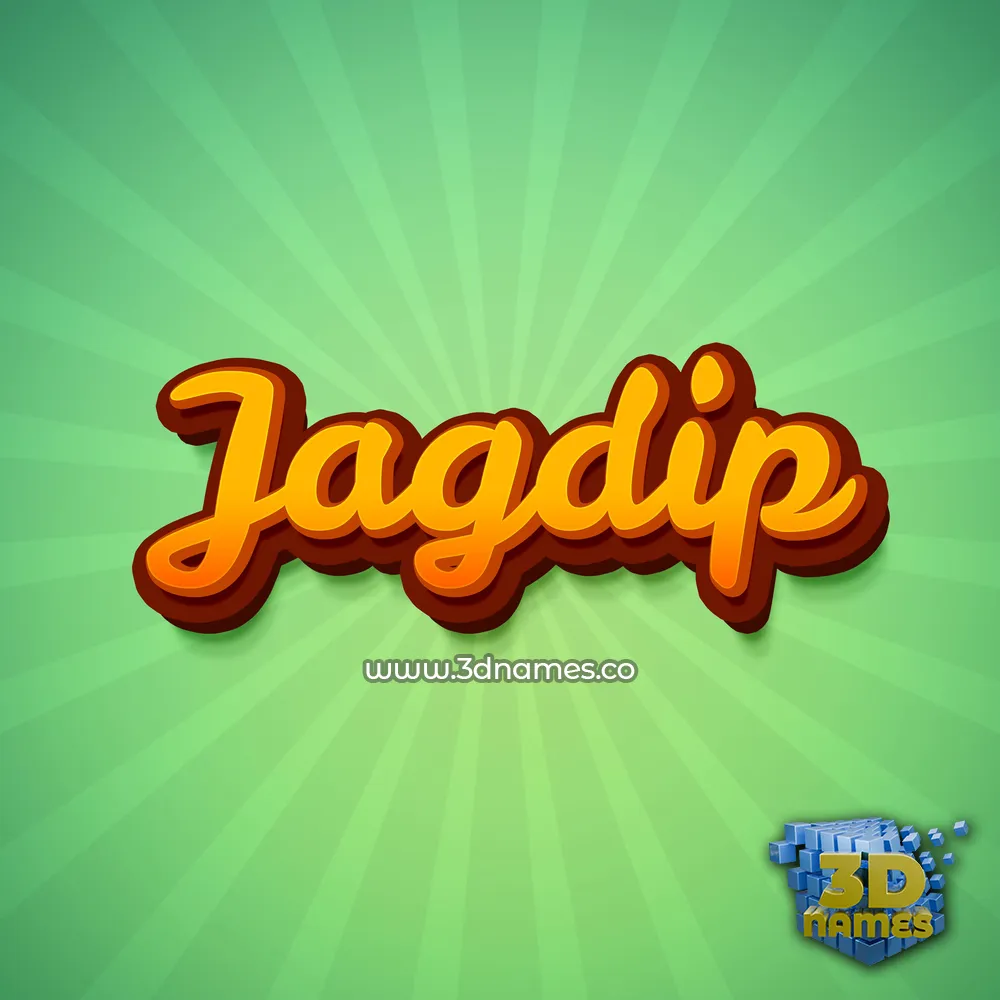 jagdip in Green Rays style - 3D name wallpaper