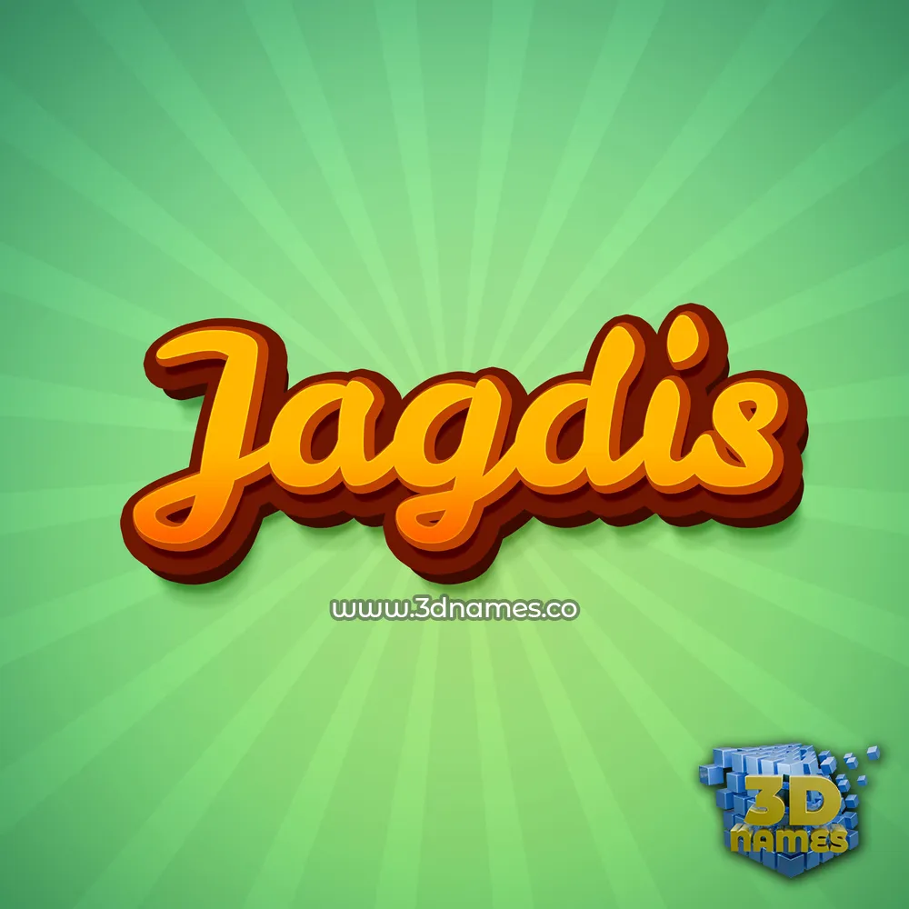 jagdis in Green Rays style - 3D name wallpaper