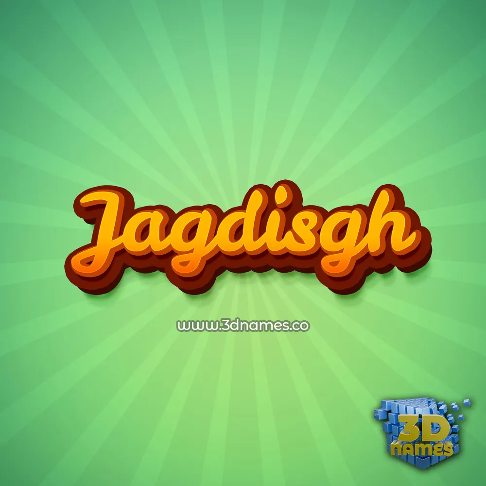 jagdisgh in Green Rays style - 3D name wallpaper