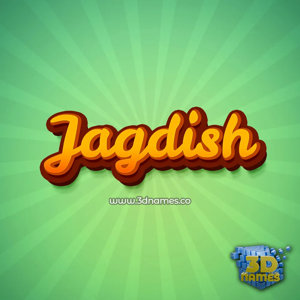 jagdish in Green Rays style - 3D name wallpaper