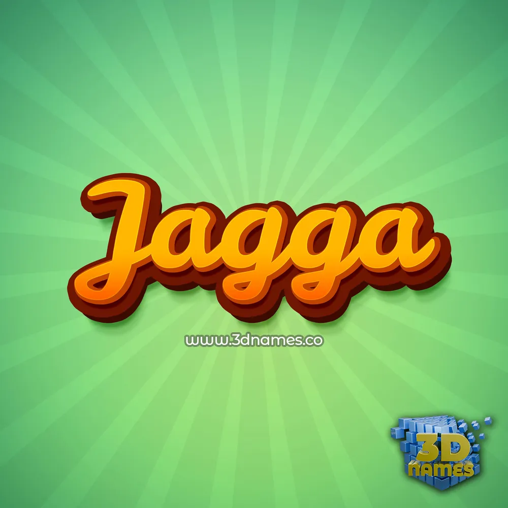jagga in Green Rays style - 3D name wallpaper