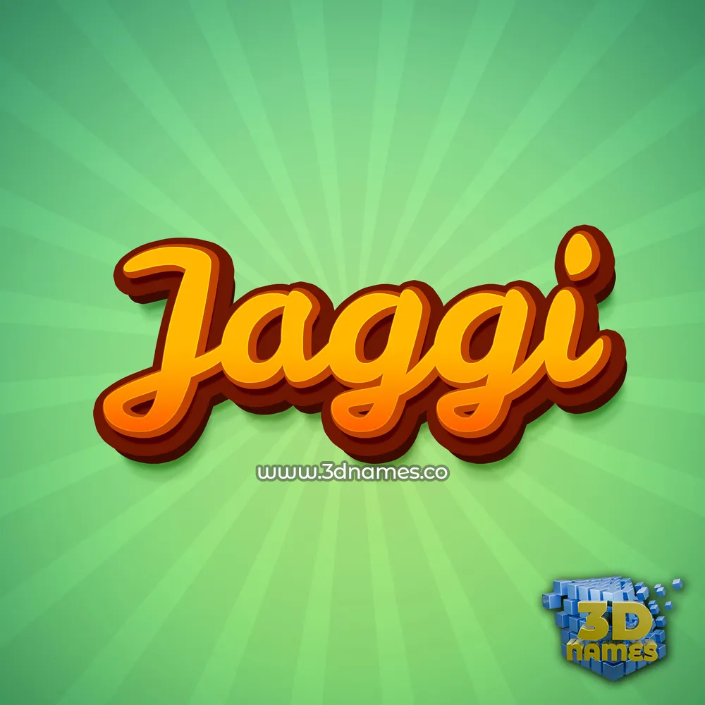 jaggi in Green Rays style - 3D name wallpaper
