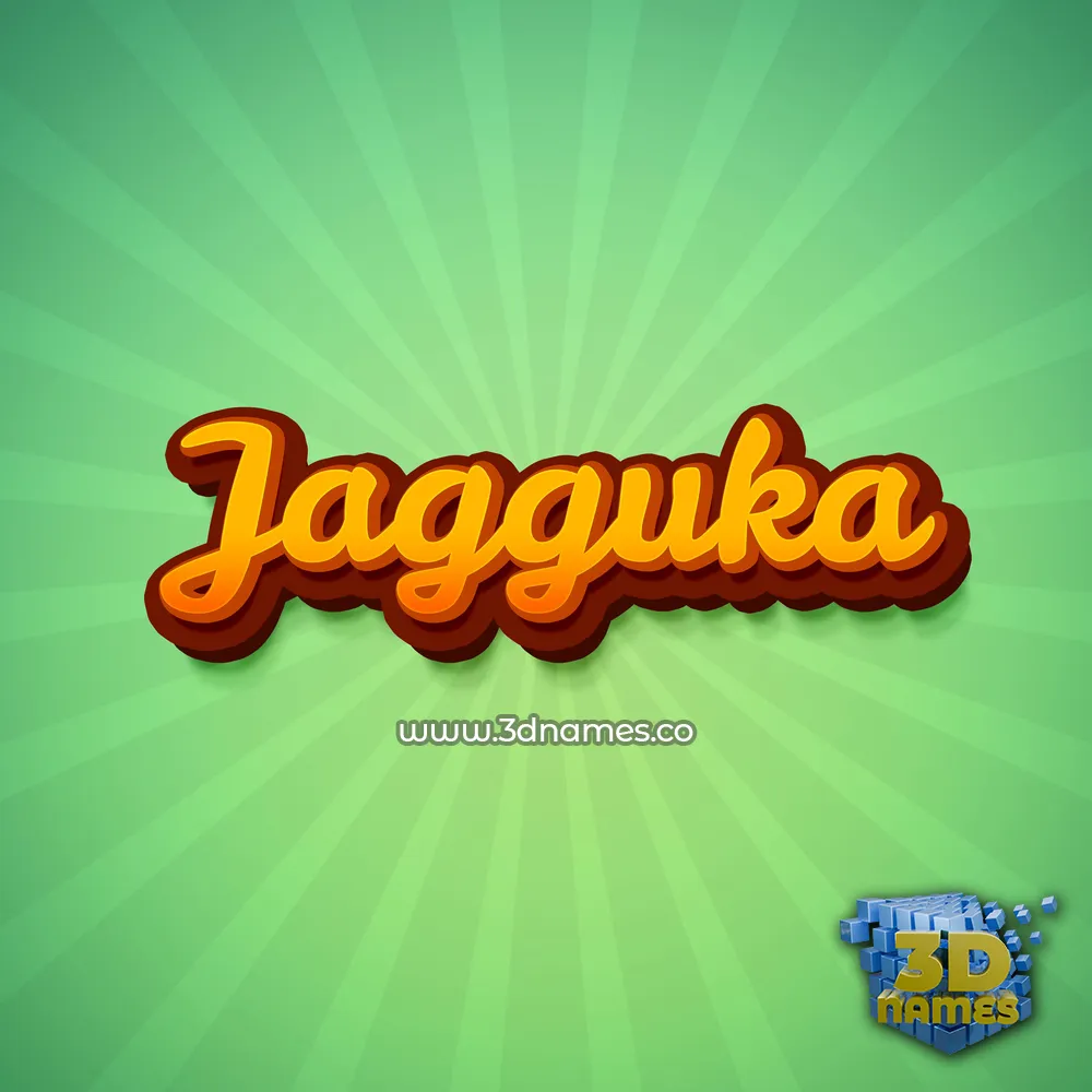 jagguka in Green Rays style - 3D name wallpaper