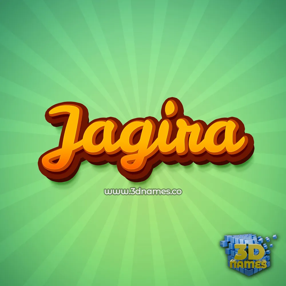 jagira in Green Rays style - 3D name wallpaper