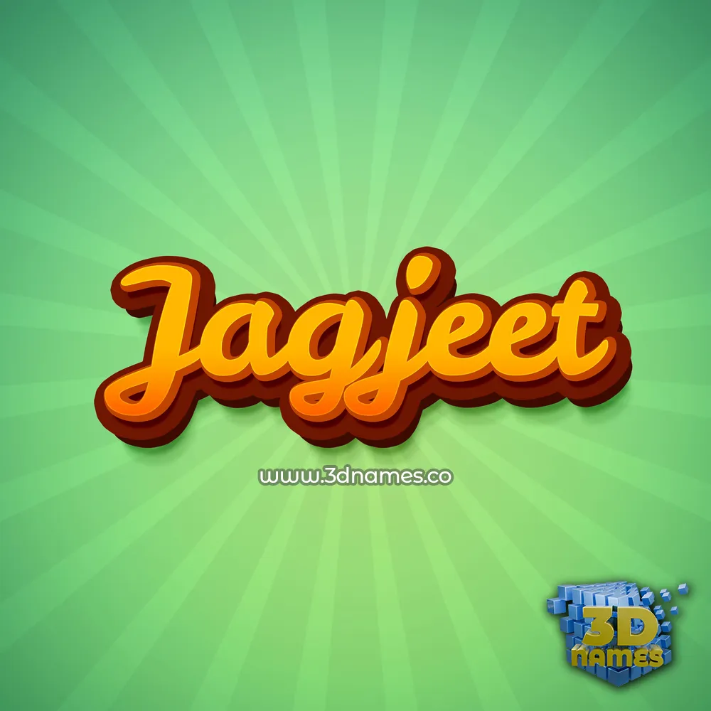 jagjeet in Green Rays style - 3D name wallpaper