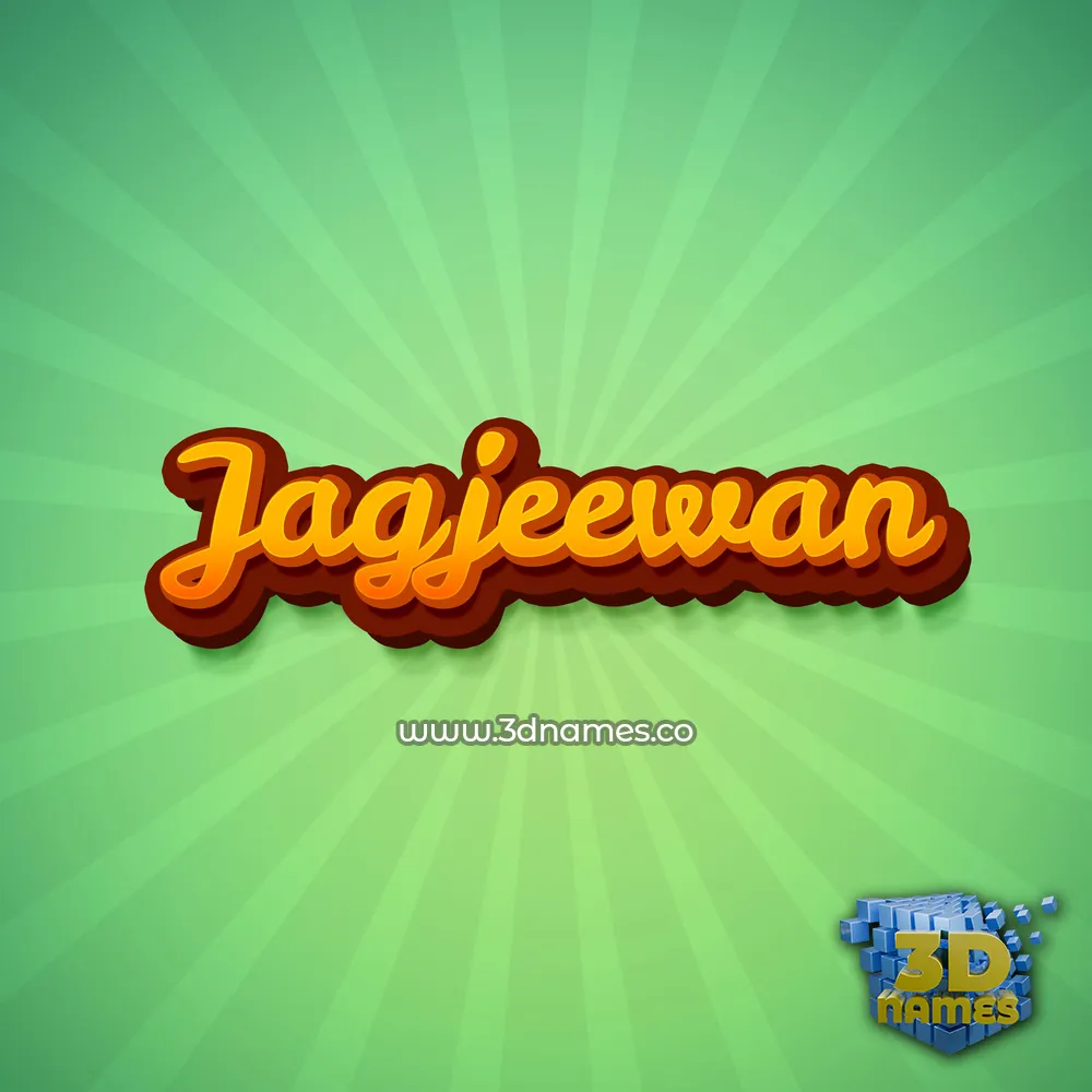 jagjeewan in Green Rays style - 3D name wallpaper