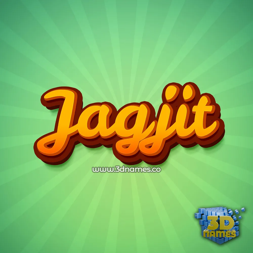jagjit in Green Rays style - 3D name wallpaper