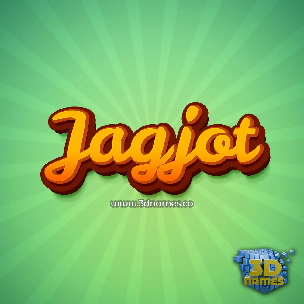 jagjot in Green Rays style - 3D name wallpaper