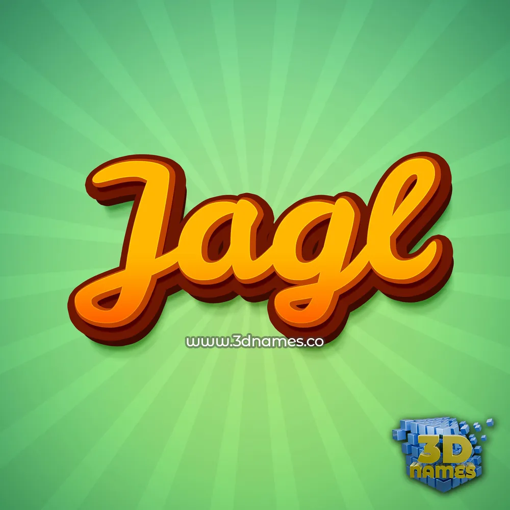 jagl in Green Rays style - 3D name wallpaper