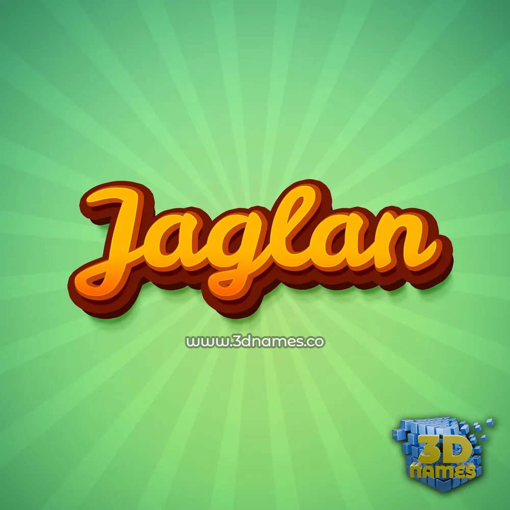 jaglan in Green Rays style - 3D name wallpaper