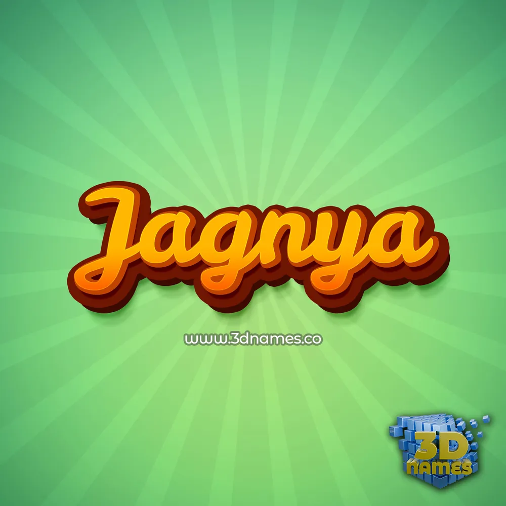 jagnya in Green Rays style - 3D name wallpaper