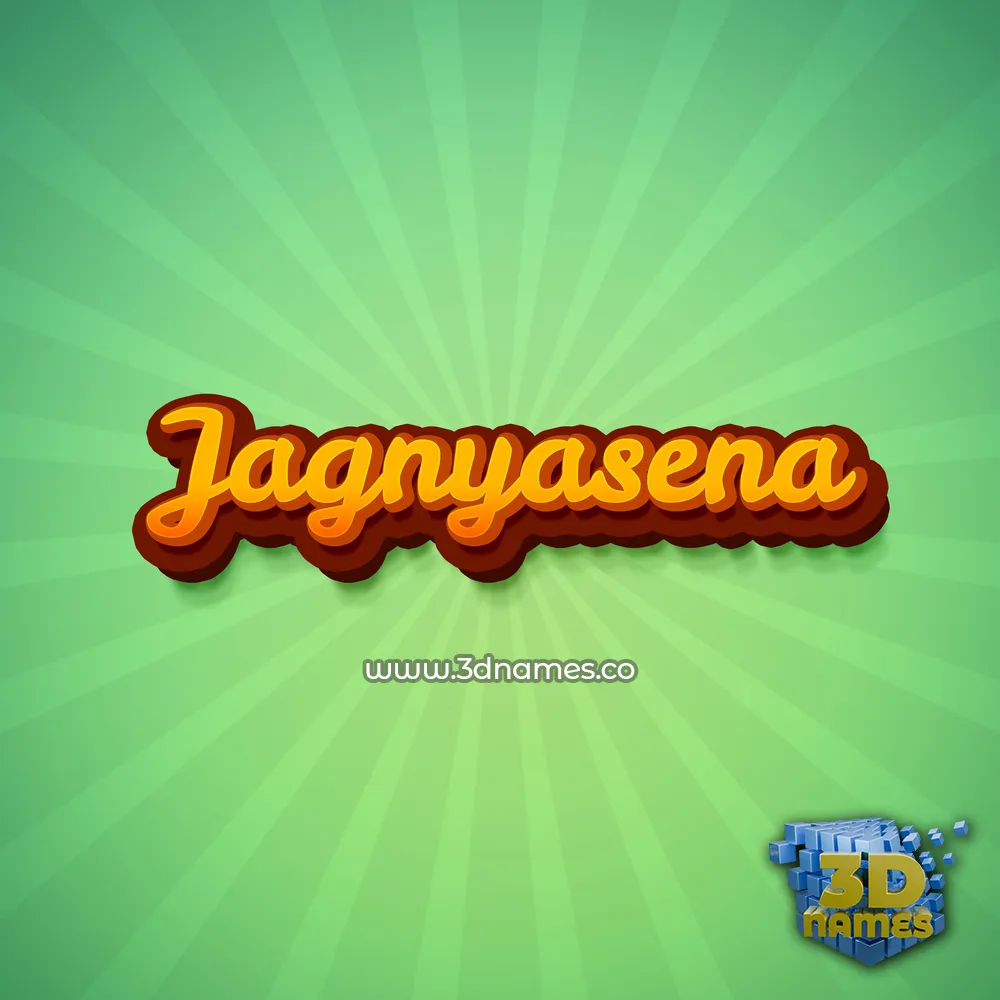 jagnyasena in Green Rays style - 3D name wallpaper