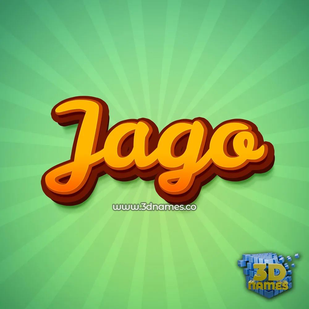jago in Green Rays style - 3D name wallpaper