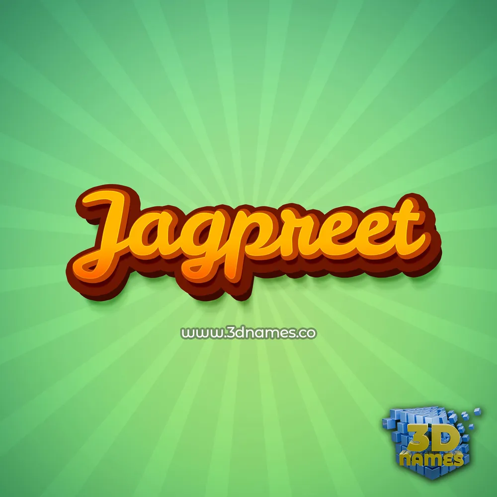 jagpreet in Green Rays style - 3D name wallpaper