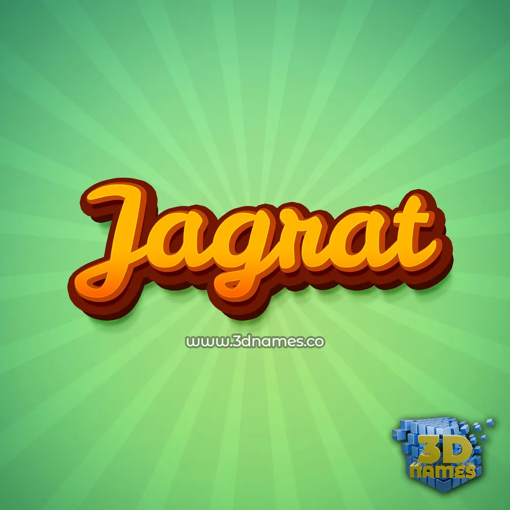 jagrat in Green Rays style - 3D name wallpaper