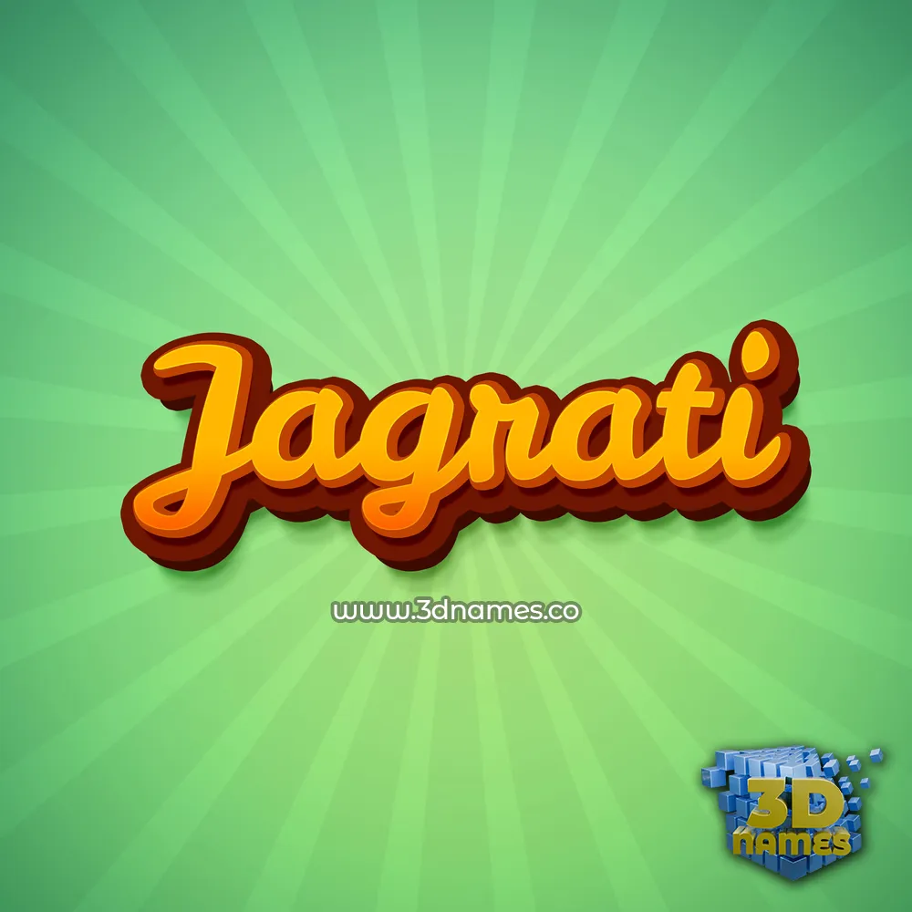 jagrati in Green Rays style - 3D name wallpaper