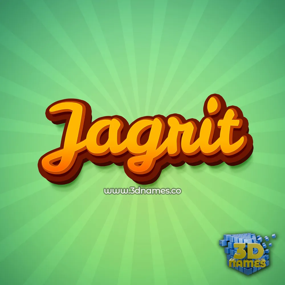 jagrit in Green Rays style - 3D name wallpaper