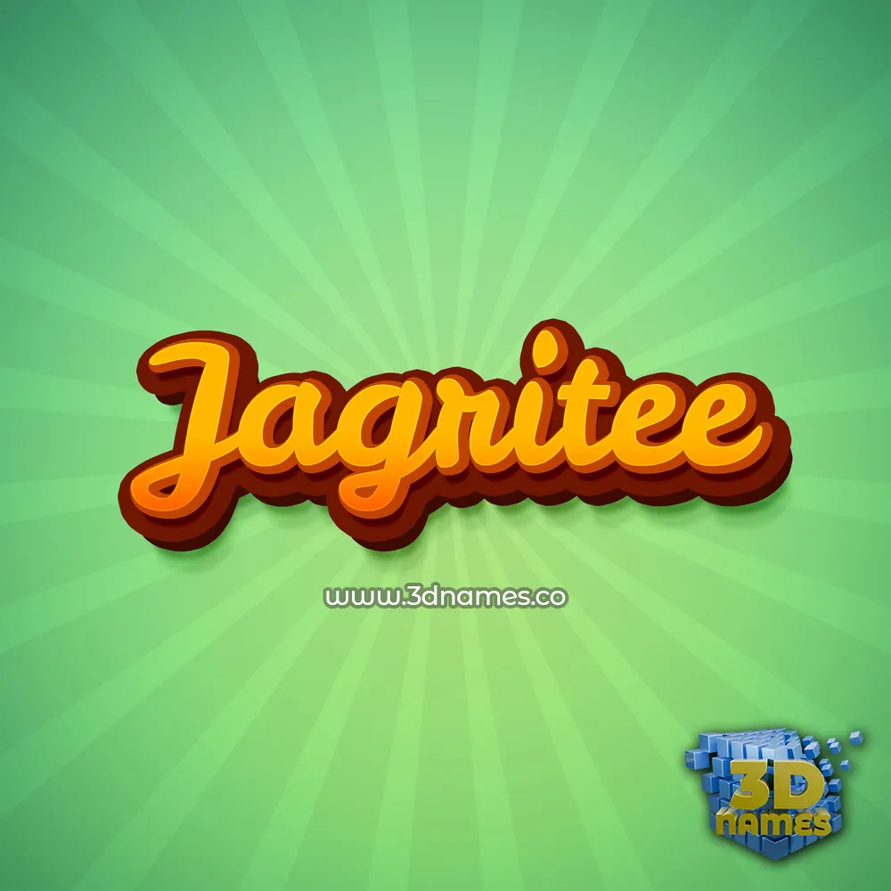 jagritee in Green Rays style - 3D name wallpaper