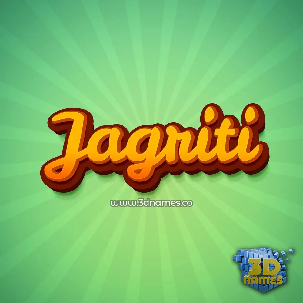 jagriti in Green Rays style - 3D name wallpaper
