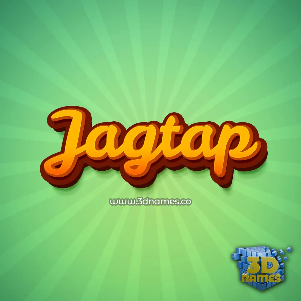 jagtap in Green Rays style - 3D name wallpaper