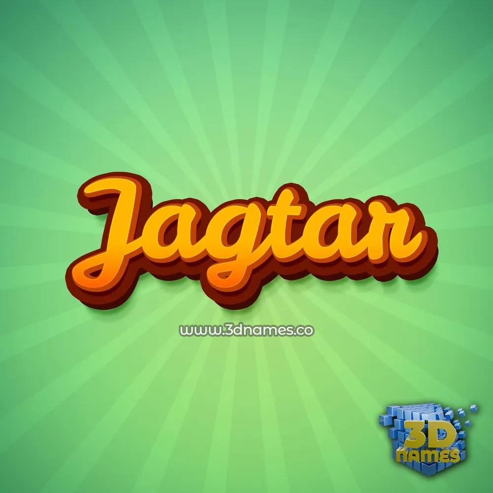 jagtar in Green Rays style - 3D name wallpaper