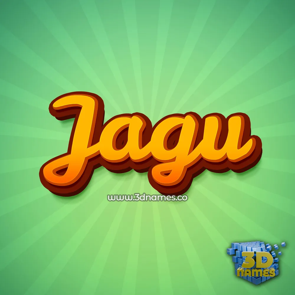 jagu in Green Rays style - 3D name wallpaper
